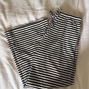 Amazon Black and White Striped Straight Leg Pants